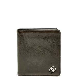 CHANEL Black Leather Logo Wallet